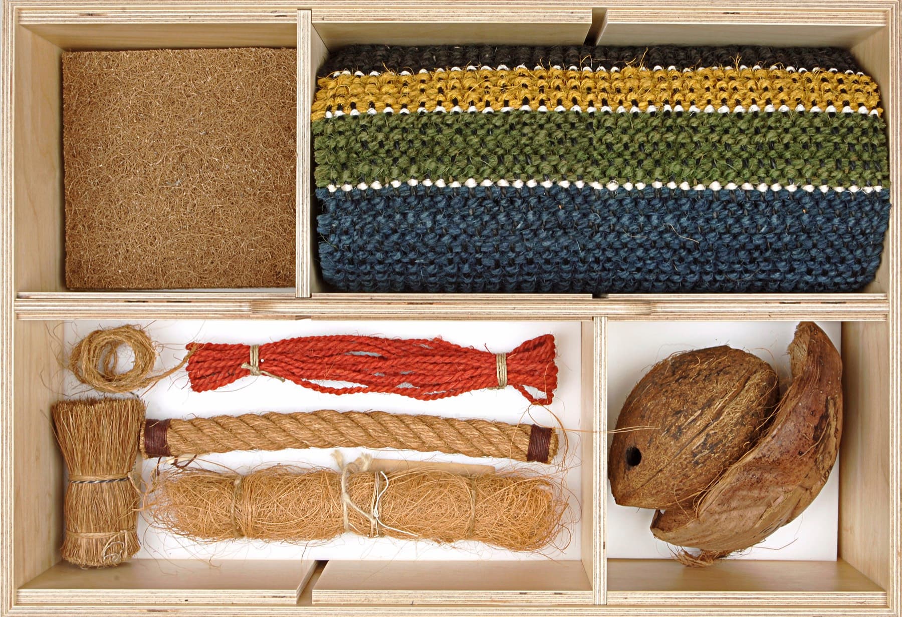 Coconut husk, coir and natural fibre